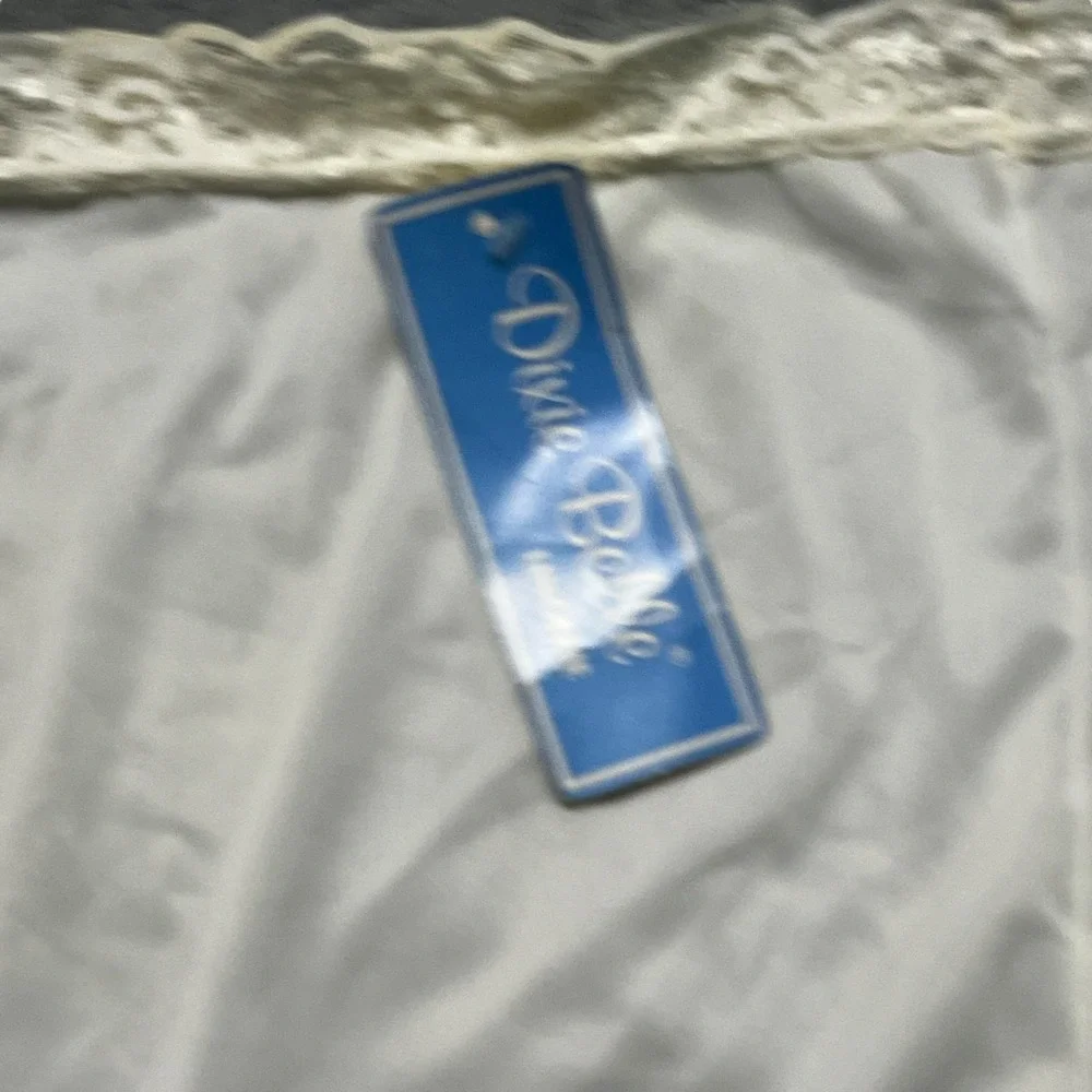 Dixie Belle Nylon Brief Sz 10‎ Panties White Lace Trim Granny 1252 New USA Sissy